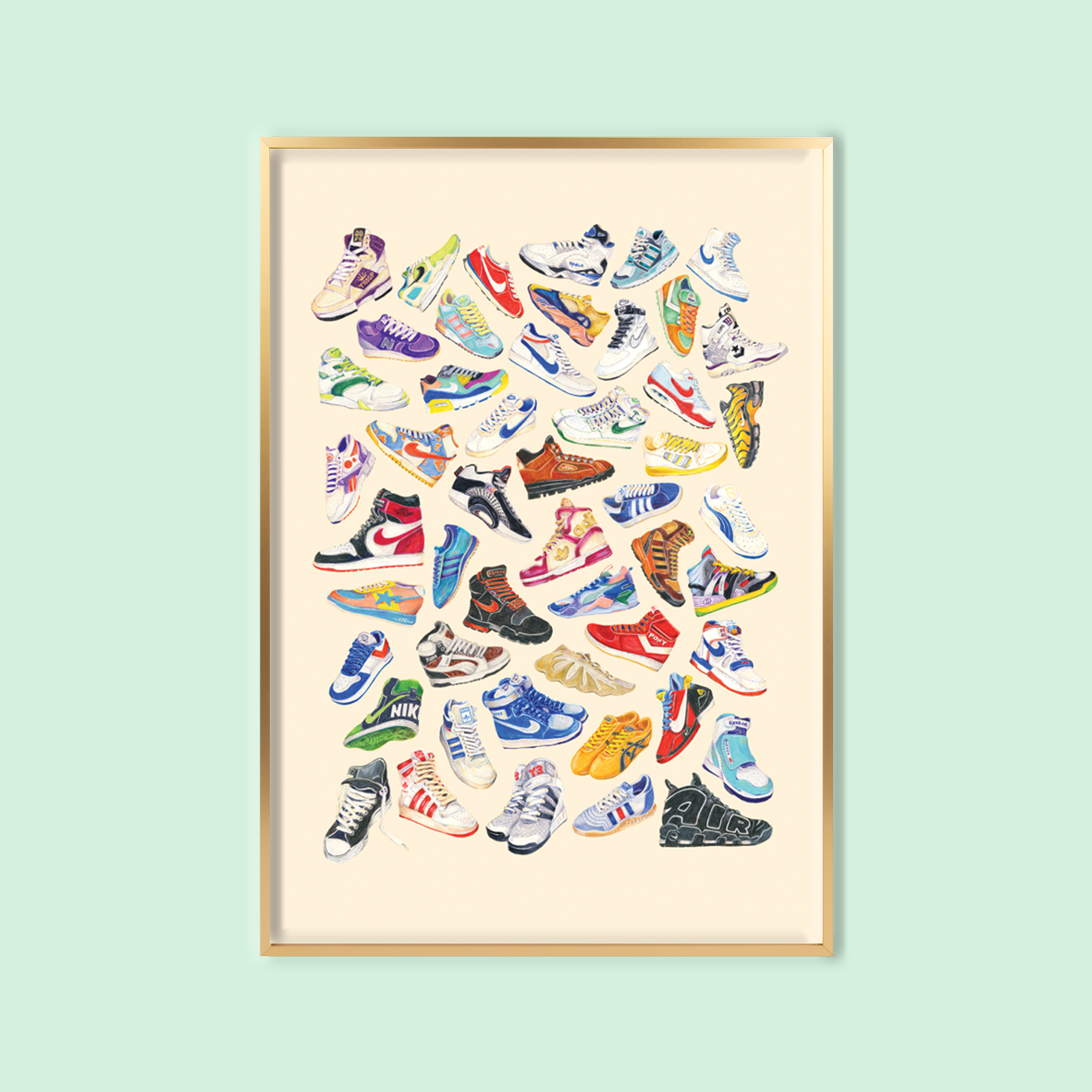 50 Up: Sneaker Head Amy Blue Illustration